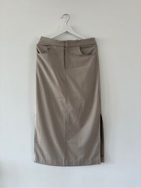 Gestuz Paula suit maxi skirt, beige. Size 38